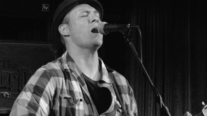 Vance Kotrla onstage with Sci-Fi Romance.
